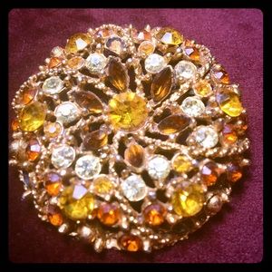 WEISS Autumn Colored 1950s Signed Brooch